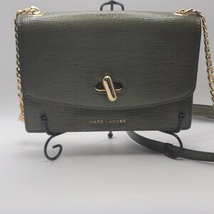 Marc Jacobs The Turnlock Crossbody Purse Color Cactus Green.